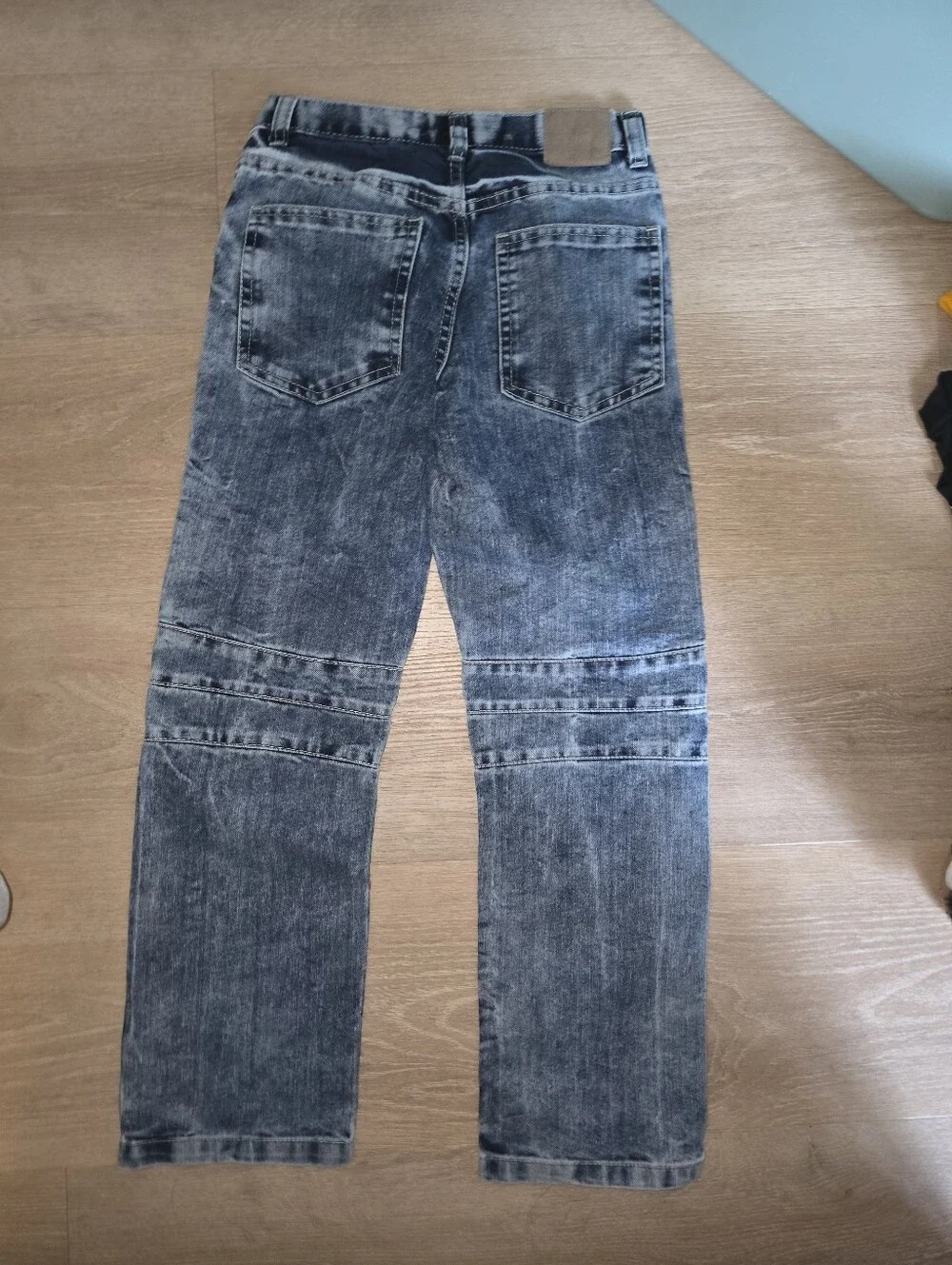 Boys Size 8 Black Jeans with Ribbed Knee Detail